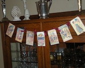 4TH July banner with vintage images and German glitter