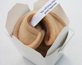 Fortune Cookie Baby Booties -  You Personalize Fortunes - Custom Fortunes.
