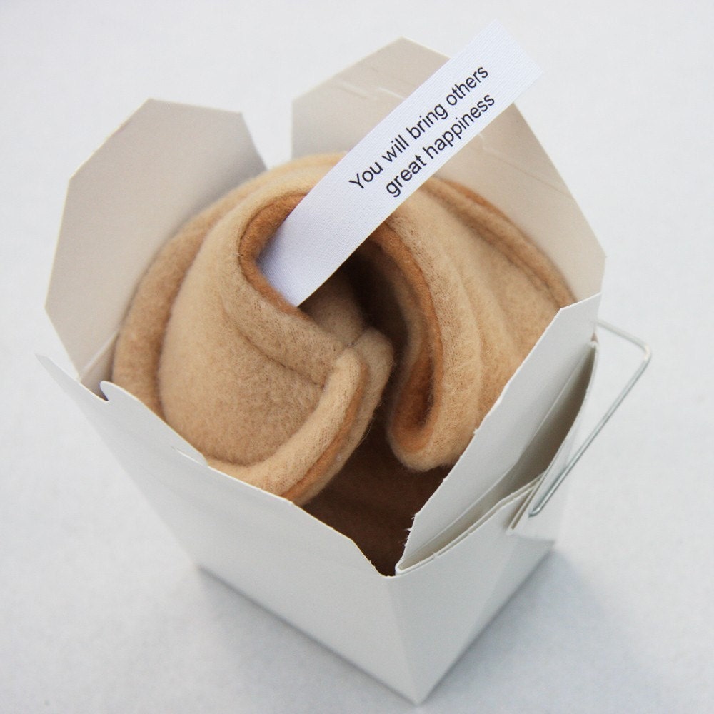 Fortune Cookie Baby Booties -  You Personalize Fortunes