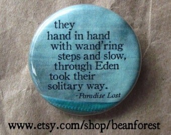 Paradise Lost- through Eden took their solitary way (John Milton)