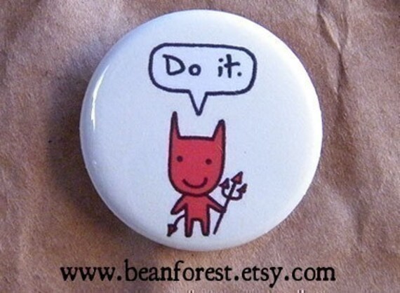 devil and angel - cute chibi kawaii - pinback button badge