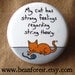 my cat's feelings on string theory - pinback button badge