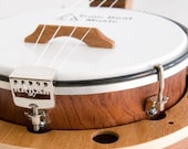 Banjo ukulele style 2 mixed dark wood