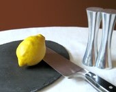 Medium Black SALVAGED SLATE PLACEMAT with Eco-Backing - Wedding & Housewarming Gift