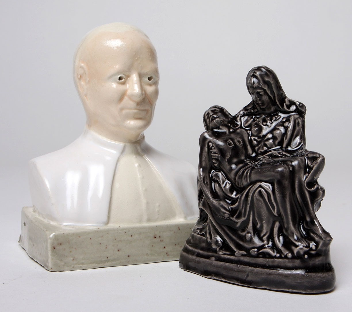 Pope Salt and Pieta Pepper Shaker- Italian Catholic-Rejoice