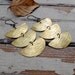 Lunar Eclipse - Textured Brass Earrings - Rustic Earrings