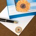 Blue Bottle and Sunflower Printable PDF - Card, Note, and Gift Set