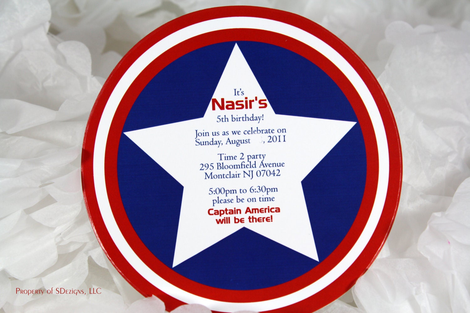 Captain America Birthday Invitation Il_170x135
