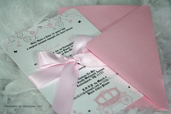 Fairytale Princess Carriage Birthday Invitation Il_570xn