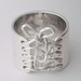 Sterling Silver Wide Band Wired Corset Ring with Bow FREE SHIPPING