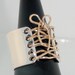 Wide Band Corset Ring Sterling Silver 14K Gold with Bow Free Shipping