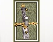 Mrs. Butler Medieval Excalibur on Morris Design Switchplate  1174a-t1