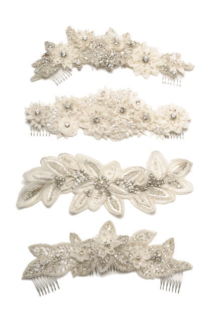 BIANCA -  bridal, comb, rhinestone, head piece