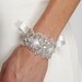 SAMANTHA -  Rhinestone Beaded Bracelet - crystal, bridesmaid gift, cuff, bridal, wedding, jewelry