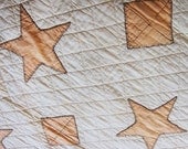 Antique quilt , applique ,  5 pointed Star ,  1920s , RARE, primitive