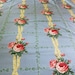Vintage fabric roses with ribbons Romantic cotton chintz