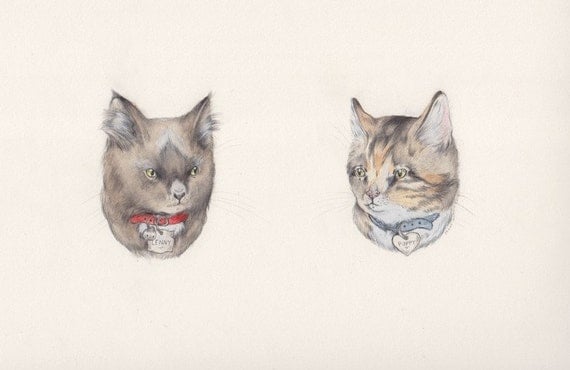 Double Pet Portrait Commission