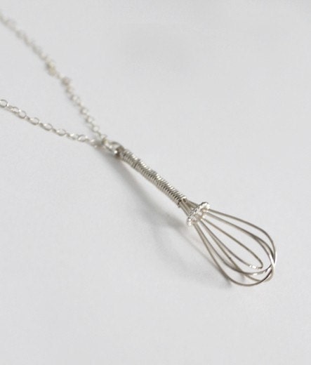 Wire Whisk - Handmade Sterling Charm Necklace