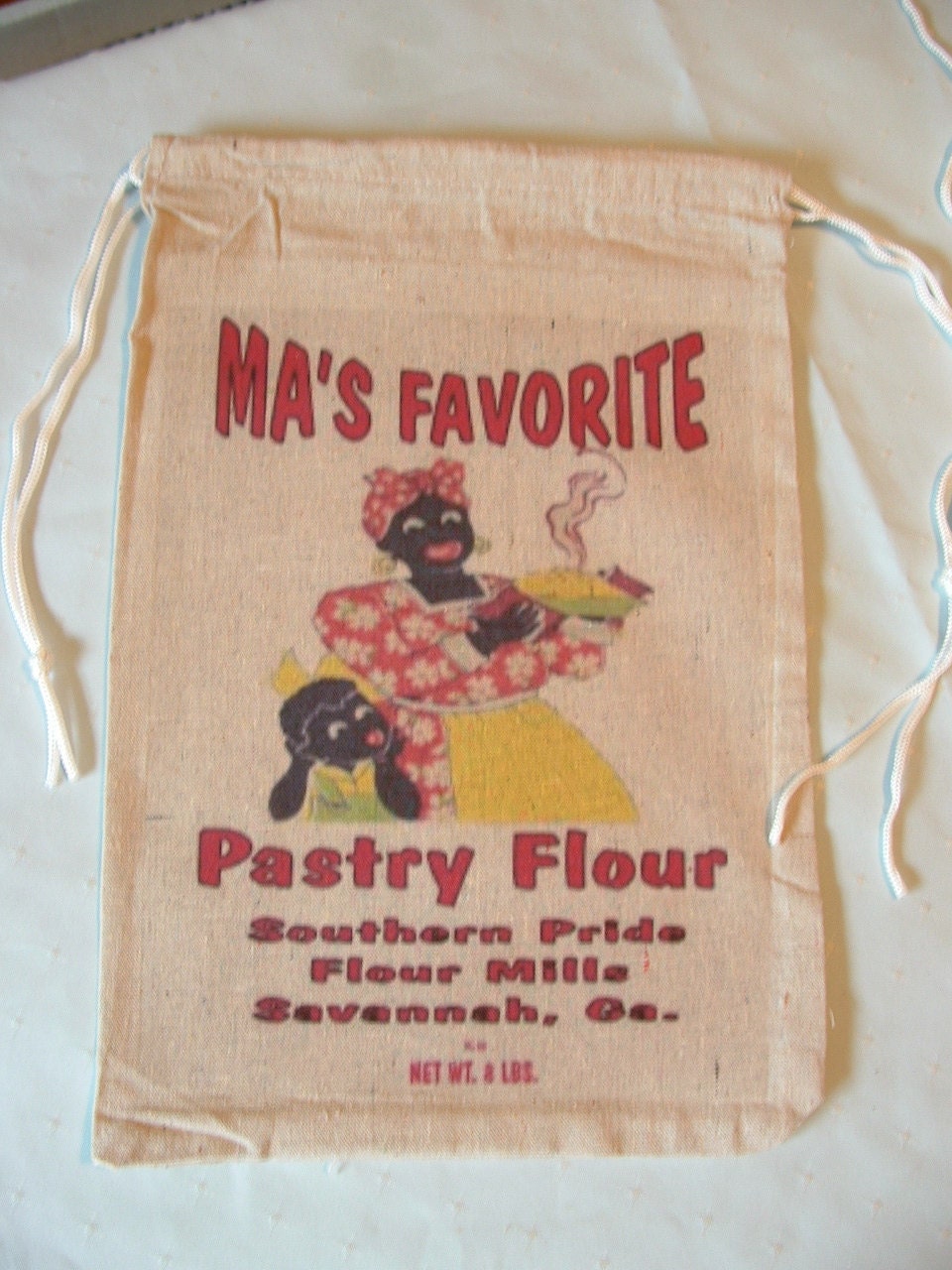 Ma's Favorite Pastry Flour, Savannah, Georgia, Novelty Flour Sack,