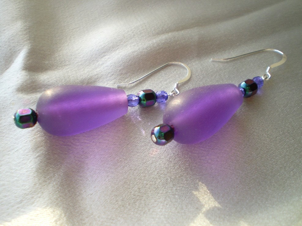 Purple Resin Teardrops