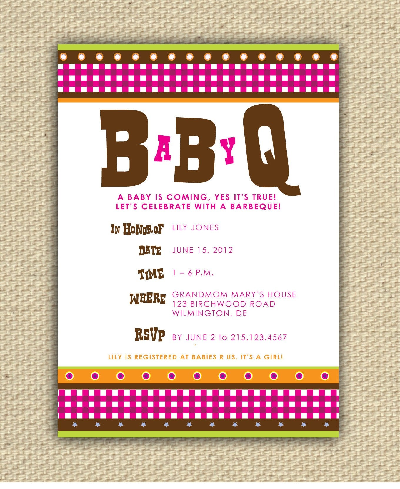 DIY Printable Baby BBQ Shower Invitation - BaByQ