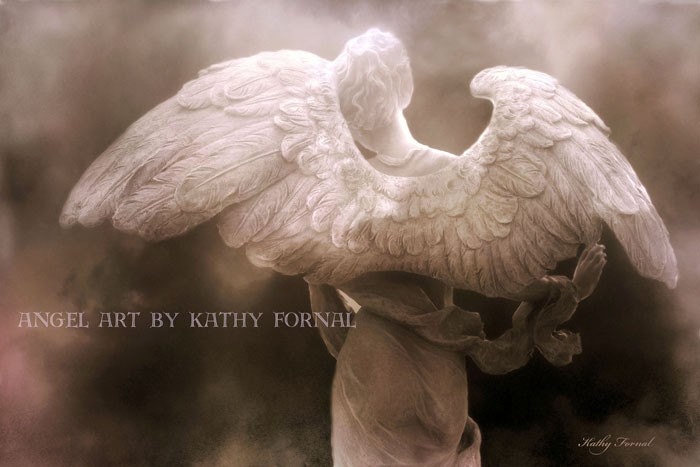 Angel Art - Surreal Angel Wings - Fine Art Photography - Pink Angel Wings - Romantic Angel Art - Fine Art Photography 6" x 9" - KathyFornal