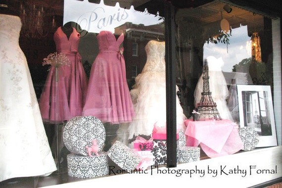 Fashion Photography, Paris Couture - Paris Fashion Dress Shop - French Couture Dress Shop - Fine Art Photography 8" x 12"
