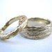 Rugged Rings - Textured Solid 14kt Gold Wedding Band Set