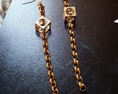 Metric Cube Gold Duster Earrings
