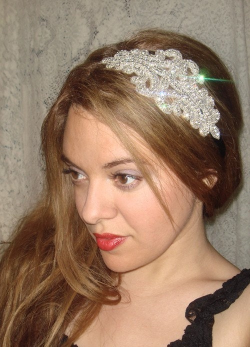 Bridal Headpiece, Rhinestone Headband, Bridal Accessories- ELLE, Wedding Headpiece, weddings, Hair Accessory, Bridal Accessories,