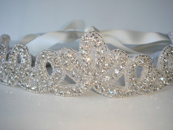 Bridal Headband, Rhinestone Headband- Contessa, Headband, Bridal accessories, Bridal Headpiecee
