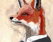 Tesla Red Fox Original Signed Fine Art Print