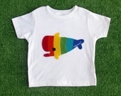 HAWAII COLLECTION - Aloha from Rainbow-Color Whale T-Shirt
