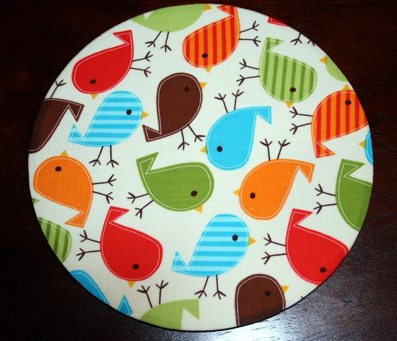 Mouse Pad / Mat Round Computer - Urban Zoologie Birds