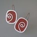 Silver Spiral Resin Earrings