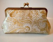 Gold and White Brocade and Royal Purple - AVAILABLE IN SILVER