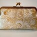 Gold and White Brocade and Royal Purple - AVAILABLE IN SILVER