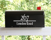 TWO SIDES - Classic Mailbox Address Only Vinyl Decal