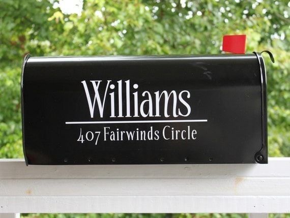 TWO SIDES - Classic Mailbox Address Vinyl Decal