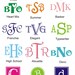 6 inch wide monogram vinyl car decal (m-018)