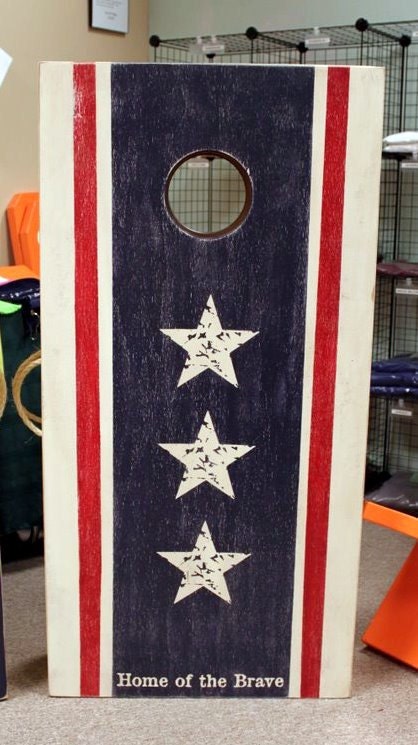 Land of the Free, Home of the Brave - Cornhole Set 24"x48" - Custom painted