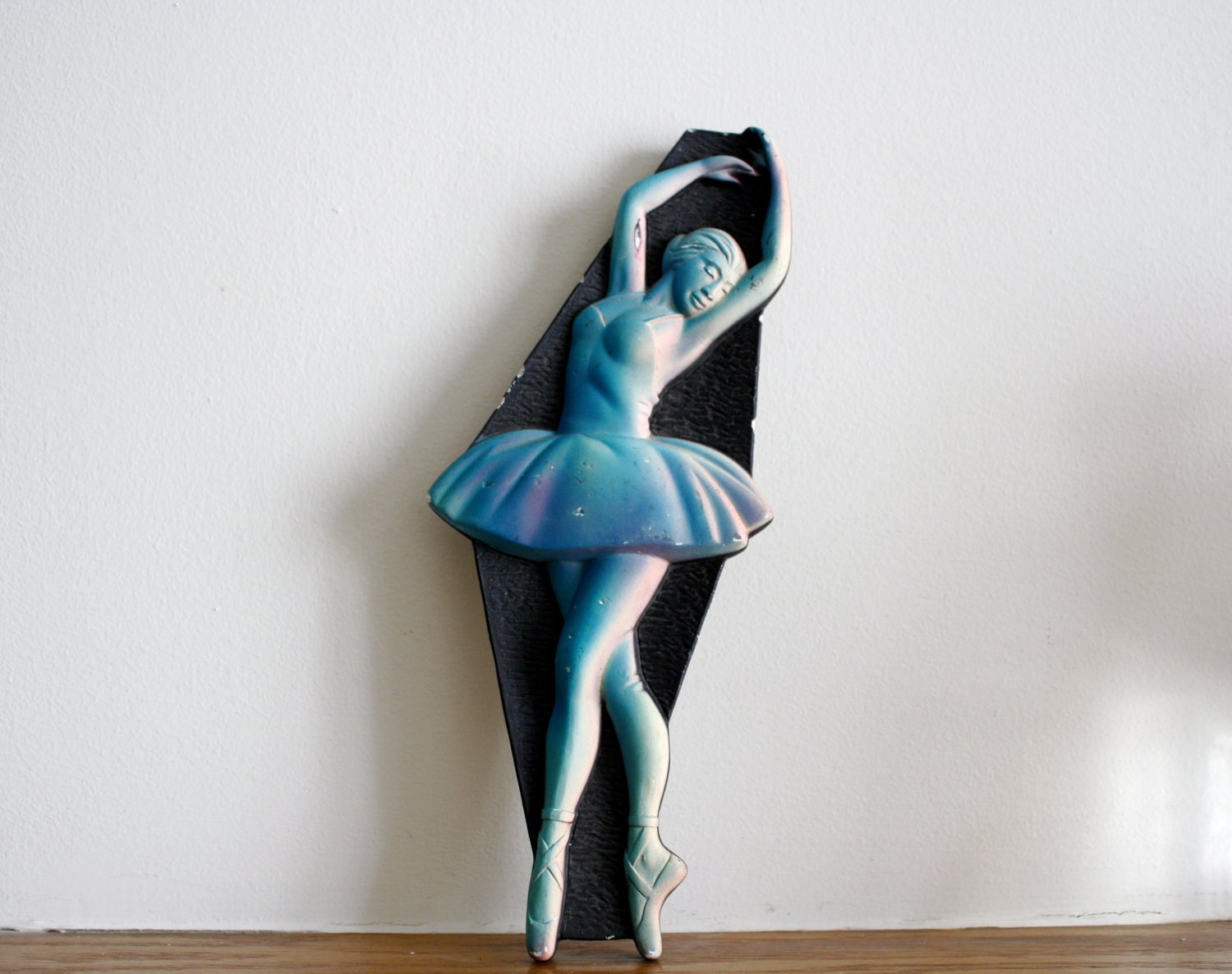 Vintage Chalkware Ballerina Wall Hanging by Miller Studios 1965