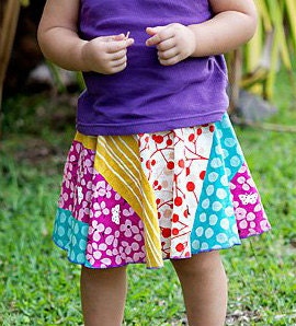 Free Spirit - Twirly Circle Skirt - With Imported Japanese Fabric - by bitty bambu