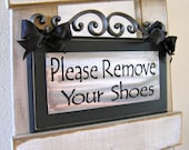 Please Remove Your Shoes Plaque