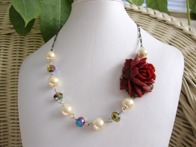 Peacocks in the Garden Necklace Bridesmaid Bride Formal Occasion Jewelry