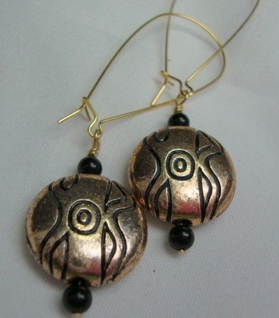 Aztec Gold/Copper Tone Earrings