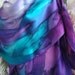 Scarf, Silk, Women, Hand Dyed Northern Lights Hand Dyed Silk Scarf