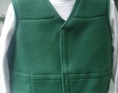 Adjustable Weighted vest - 3 pounds - green fleece
