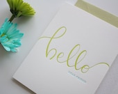 Letterpress Greeting Card - Hello Dear Friend