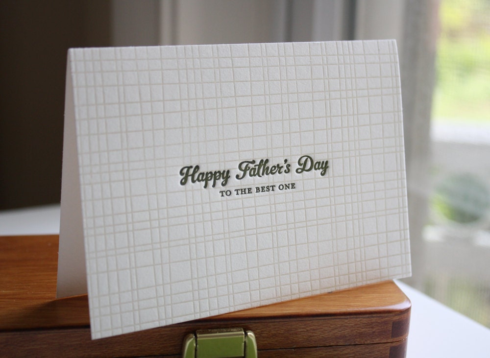 Father's Day Card - The Best One - Letterpress